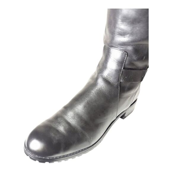 MICHAEL KORS Byrce Black Panel Leather Over The Knee Boot Size 8.5M - Picture 13 of 16